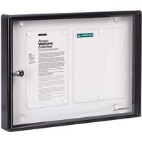 PAN44 Schaukasten aus Aluminium für 2 din A4 Blätter Wetterfester Schaukasten Magnetischer Infokasten mit Schlüssel Infoboard Infotafel 8 Magnete von ARREGUI