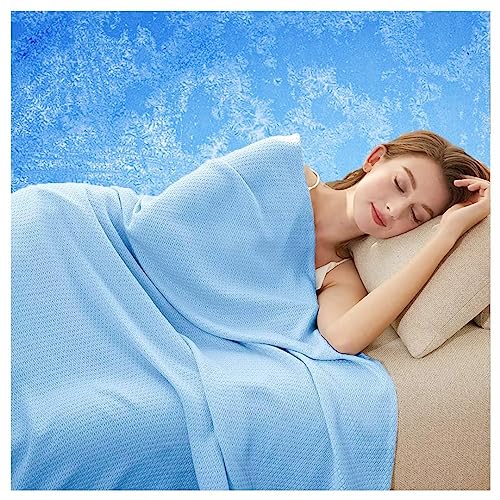 ARRITS Kühlende Decke für Sommer Heißen Nächte, Leichte Dünne Sommerdecke Decke Bambus Microfaser, Kühldecke für Menschen Kühlende Matratzenauflage für Bett Sofa und Überall (Blau100x120 cm) ARRITS Kühlende Decke für Sommer Heißen Nächte, Leichte Dünne Sommerdecke Decke Bambus Microfaser, Kühldecke für Menschen Kühlende Matratzenauflage für Bett Sofa und Überall (Blau100x120 cm) von ARRITS