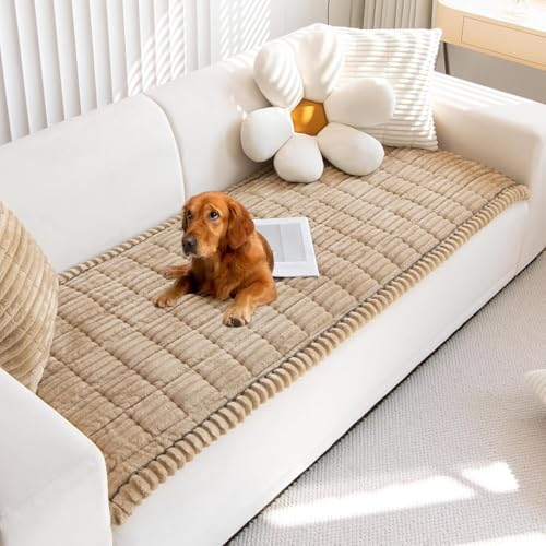 ARRITS Pets Dog Katze Couch Überzug Braun Dicke Weich Kord Sofa Überzug 2 3 4 Sitzer Sofaschutz rutschfest Waschbar Sofabezug Haustier Hund Katze Sofaschoner Sofaüberwurfe Möbelschoner 60x150cm von ARRITS
