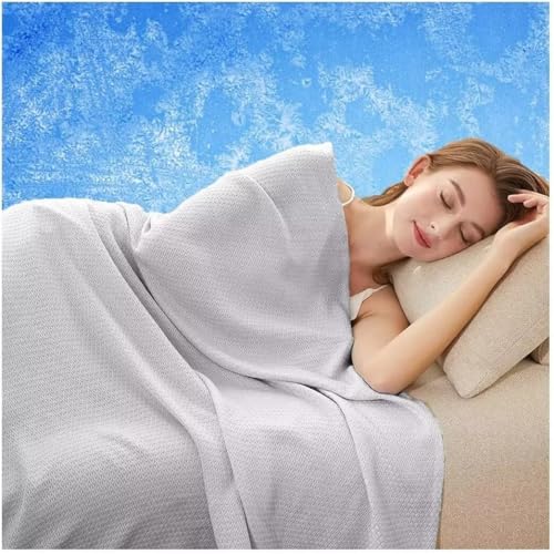 Kühle Kühlende Decke für Heißen Nächte, Leichte Selbstkühlende Bambu Microfaser Kühldecke für Menschen, Ultra Dünne Atmungsaktiv Sommerdecke Bett Wohndecke Sofa Cooling Blanket (Grau 150x200 cm) von ARRITS