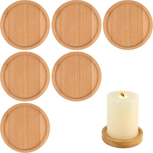 6 Stück Kerzenhalter Holz, Kerzenteller, Kerzenteller Holz, Runde Untersetzer für Kerzen, Kerzenständer für Hochzeit Haus Dekotablett, Home, Christening, Garden Decoration 6 Stück Kerzenhalter Holz, Kerzenteller, Kerzenteller Holz, Runde Untersetzer für Kerzen, Kerzenständer für Hochzeit Haus Dekotablett, Home, Christening, Garden Decoration von ARROMI