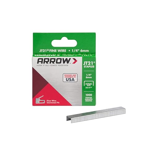 Arrow Fastener JT21 Heftklammern, leicht, 1000 Heftklammern pro Packung von Arrow