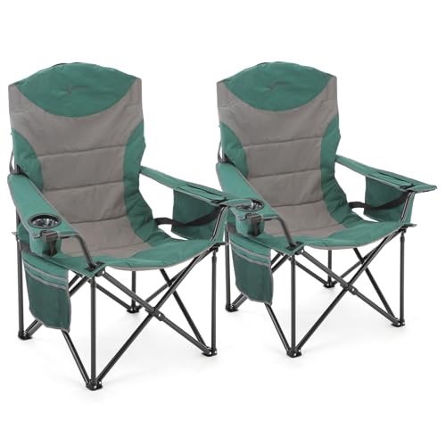 ARROWHEAD OUTDOOR 2er-Pack übergroßer XXL-Klappstuhl mit Glas- und Getränkehaltern, Armlehnenkühler, robuste Tragetasche, 272 kg Tragkraft von ARROWHEAD OUTDOOR