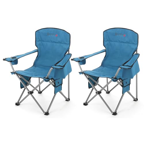 Arrowhead Outdoor Beheizter Campingstuhl mit Kühler, 3 Heizstufen, Tassen- und Weinglashalter, Tragetasche, Batterie Nicht im Lieferumfang enthalten, unterstützt bis zu 150 kg, 2 Stück von ARROWHEAD OUTDOOR