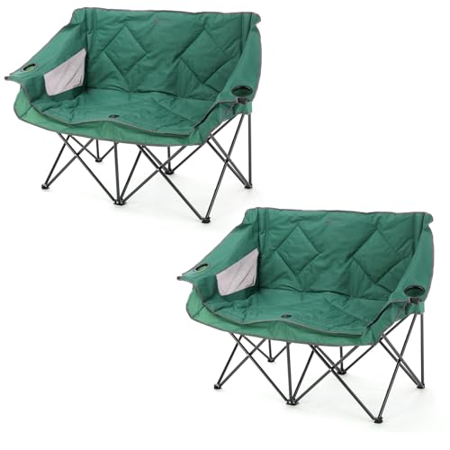 Arrowhead Outdoor Tragbarer, Faltbarer Campingstuhl mit Glas- und Getränkehaltern, robuste Tragetasche, 295 kg Tragkraft, 2 Stück von ARROWHEAD OUTDOOR