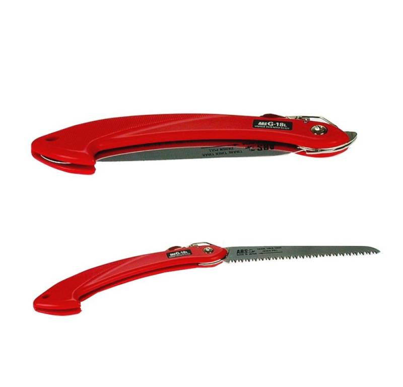 ARS by Tiger Handsäge 1255-00 Klappsäge G-18L Profi für glatte Schnitte, Hartverchromtes Sägeblatt von ARS by Tiger