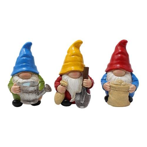 ARSBORUI 3 Stücke Miniatur Gartenzwerge Harz Feengärten Zwerg Figuren Feengärten Zubehör Mini Zwergendekoration Lustig Zwerge Dekofigur Für Zuhause Innen Außen Rasen Dekor von ARSBORUI
