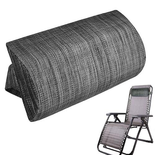 ARSBORUI Liegestuhl Kissen Kopfstütze Sonnenliegen Gartenliege Gartenstuhl Gartenmöbel Kopfkissen Reisekissen Nackenkissen Mit Gummiband, Strandliege Zubehör (grau) von ARSBORUI