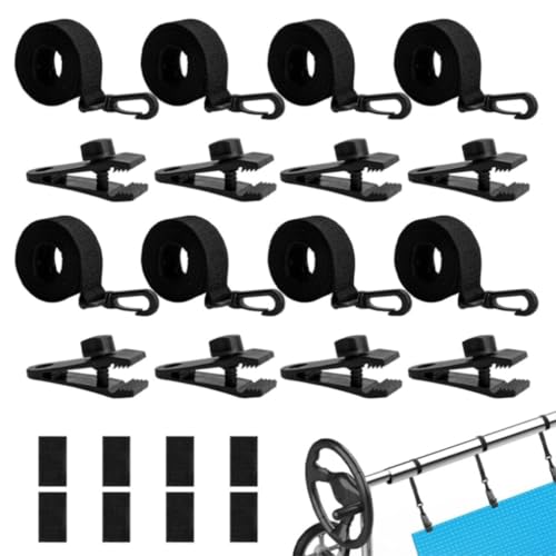 Haltebänder für Pool Solarfolie, Pool Aufroller Aufrollvorrichtung, 8er Set Befestigungsbänder und Klammern und Schnallen für Fahrbares Aufrollsystem, für Pool Planen/Abdeckungen Haltebänder für Pool Solarfolie, Pool Aufroller Aufrollvorrichtung, 8er Set Befestigungsbänder und Klammern und Schnallen für Fahrbares Aufrollsystem, für Pool Planen/Abdeckungen von ARSBORUI