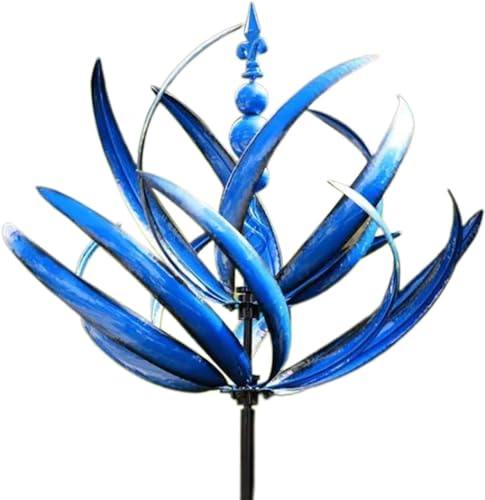 Metall Windrad 3D Windspiel Windmühle Für Garten, Wetterfest Und Standfest Metall Windspinner, Windspiel Aus Metall Mit Besten Kugellagern, Für Garten Dekoration, Höhe 90 cm Metall Windrad 3D Windspiel Windmühle Für Garten, Wetterfest Und Standfest Metall Windspinner, Windspiel Aus Metall Mit Besten Kugellagern, Für Garten Dekoration, Höhe 90 cm von ARSBORUI