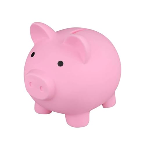 Piggy Sparschwein, Sparschwein für Kinder, Niedlich Plastik Schwein Spardose, Wiederverwendbarer Modern Sparbüchse Münze Spardose für Kinder, Jungen, Mädchen (Pink) von ARSBORUI