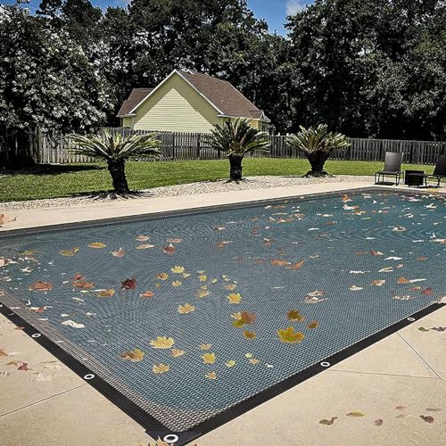 Poolschutznetz Für Rechteckig Pool, 5x10M/6x12M Schwimmbad Schutznetz Für Rechteckigen Pool, Winter Mesh Poolabdeckungen, Feinmaschig Netz Poolabdeckung Für In Und Oberirdische Pools (5x10m) von ARSBORUI
