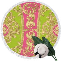 Rundes Strandtuch Mit Handzeichnung Exklusivem Design Barock-Design-Stil 150 X cm von ARSCORHOME