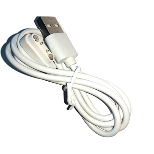 ARSMI 1 Stück Ladekabel Magnetischer Pogo-Pin-Anschluss 2-Pin 4,0 mm Nick-Adapter USB A. Stecker männlich 60 cm Länge Magnet Ladung Stromkabel von ARSMI