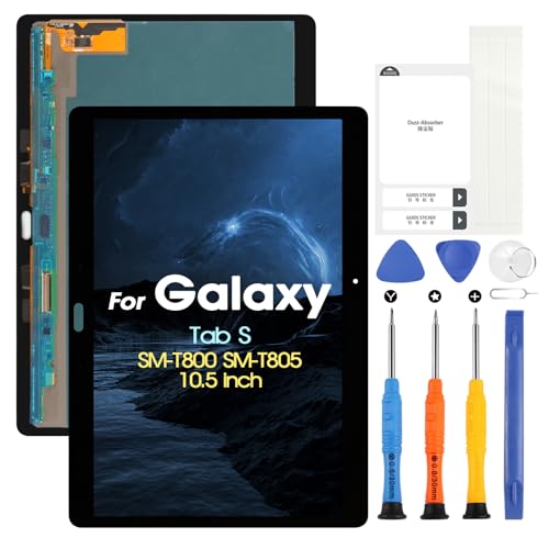 10,5 Zoll Display für Samsung Galaxy Tab S LCD Display für Samsung SM-T800 SM-T805 Touchscreen Digitizer Assembly Reparatur Kit (schwarz) von ARSSLY