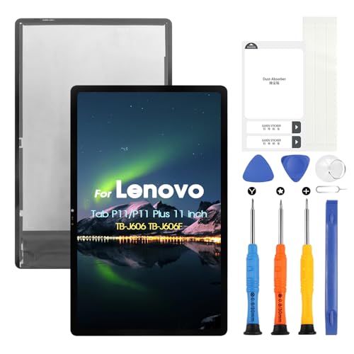 TB-J606F Bildschirm für Lenovo Tab P11/ P11 Plus J606 LCD Display TB-J606 TB-J606F LCD LCD Touchscreen Digitizer Set mit Reparatur Set (Schwarz ohne Rahmen, 1200 x 2000 Pixel) von ARSSLY