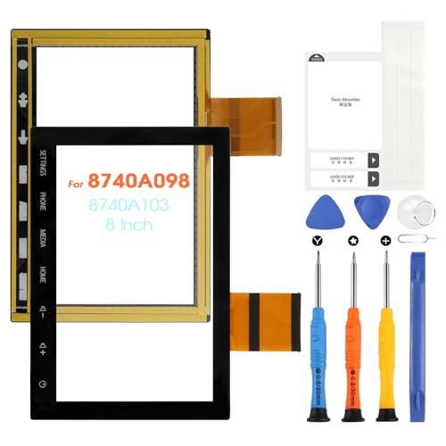ARSSLY 8 Zoll Touchscreen für Outlander 2020-2022 NAV 8740A098 8740A103 Digitazer Glas-Panel mit Reparatur-Set (Schwarz, kein LCD-Display) von ARSSLY