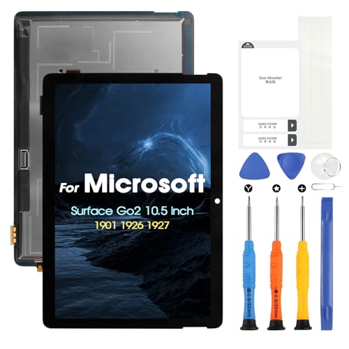 ARSSLY Display für Microsoft Surface Go 2 LCD Bildschirm für Surface Go 2 1901 1926 1927, 1920 x 1280 IPS LED Touchscreen Digitizer Assembly mit Reparatur-Set (Schwarz) von ARSSLY