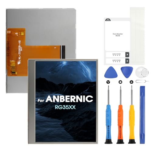 ARSSLY Ersatz-LCD-Display für Anbernic RG35XX HD-Ersatzbildschirm aus gehärtetem Glas für Anbernic RG35XX Tragbare Spielkonsole, LCD-Display, kein Touchscreen von ARSSLY