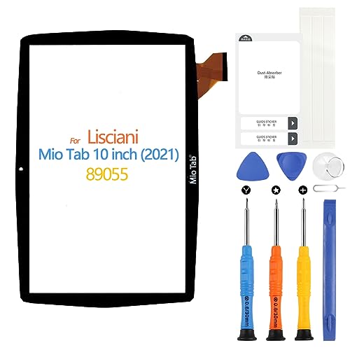 ARSSLY Glas für Lisciani Mio Tab 10 Zoll Touchscreen für Lisciani Coding XL 2021 89055 Digitizer Touchscreen Panel mit Reparaturset, Schwarz (nicht LCD Display) von ARSSLY