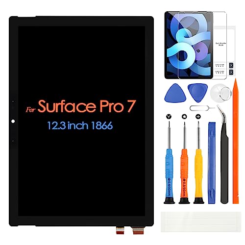 ARSSLY LCD Display für Microsoft Surface Pro 7, für Microsoft Surface Pro 7 1866 C02XR7Y9JG5H LCD Touchscreen Digitazer Assembly Ersatz mit Reparatur-Set (12,4 Zoll, Schwarz) von ARSSLY