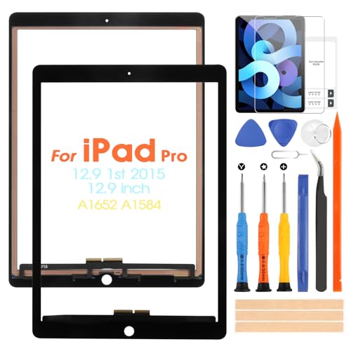 ARSSLY Touchscreen für iPad Pro 12.9 1st 2015 Digitazer für iPad Pro 12.9 1. Generation A1652 A1584 Touch Display Assembly mit Reparatur-Set (Schwarz) von ARSSLY