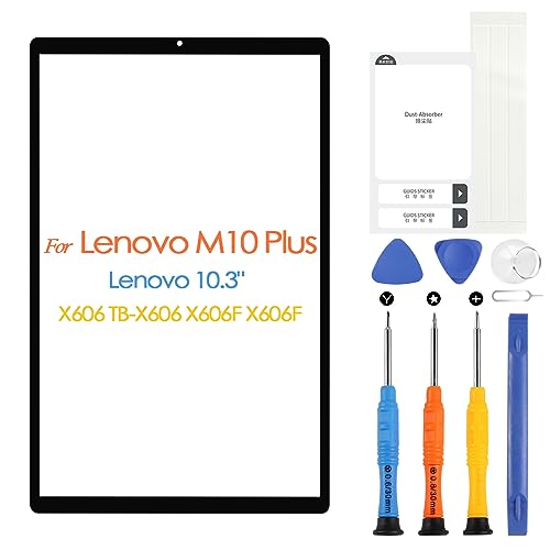 Touch Screen für Lenovo Tab M10 FHD Plus TB-X606 TB-X606F TB-X606X Sensor der äußeren Glasplatte vorne Vollglaslinse mit Reparatur-Set (Nicht LCD/Touch Digitizer) von ARSSLY