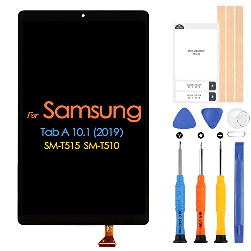 Bildschirm für Samsung Galaxy Tab A 10.1 2019 T510 T515 LCD Display Touchscreen Montage Ersatz Glas Digitizer mit Reparatur-Set (Schwarz) von ARSSLY