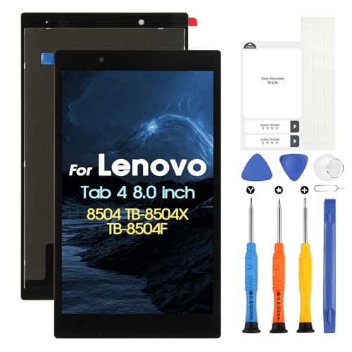 Für Lenovo Tab 4 8.0 LCD Display, LCD Bildschirm für Lenovo Tab 4 8504 TB-8504X TB-8504F Ersatz Touchscreen Digitizer Full Assembly (Schwarz) von ARSSLY