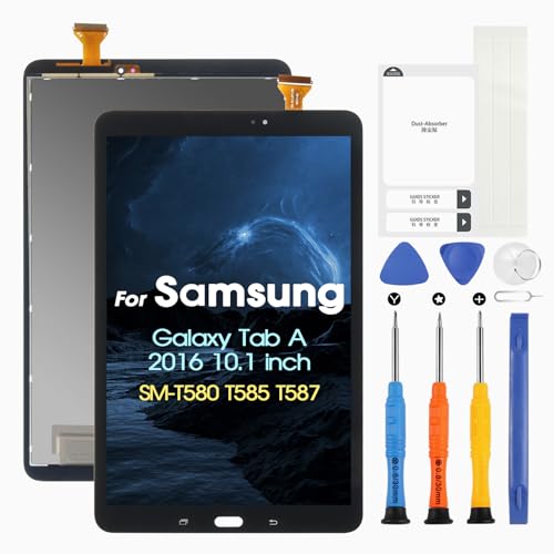 Display für Samsung Galaxy Tab A 2016 LCD Display für Galaxy Tab A 2016 SM-T580 SM-T585 SM-T587 10,1 Zoll LCD Display Touchscreen Digitazer Full Assembly mit Reparatur Set, Schwarz Display für Samsung Galaxy Tab A 2016 LCD Display für Galaxy Tab A 2016 SM-T580 SM-T585 SM-T587 10,1 Zoll LCD Display Touchscreen Digitazer Full Assembly mit Reparatur Set, Schwarz von ARSSLY