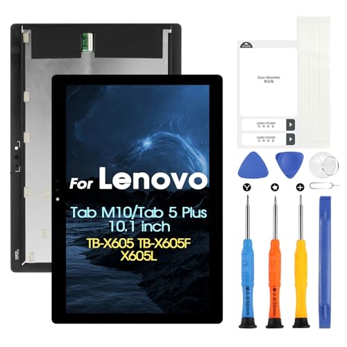 LCD Bildschirm für Lenovo Tab 5 Plus Tab M10 TB-X605L TB-X605F TB-X605M TB-X605 LCD Display Touchscreen Montage Ersatz Glas Digitizer mit Werkzeugen (Schwarz, nicht für TB-X505) von ARSSLY