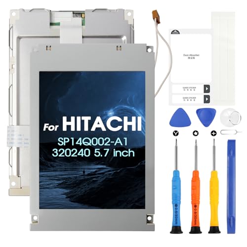 LCD Display für Hitachi SP14Q002-A1 Ersatzbildschirm, LCD-Bildschirm für Hitachi SP14Q002-A1 320240 TFT 5,7 Zoll Glas Panel Full Assembly mit Reparatur Kit von ARSSLY