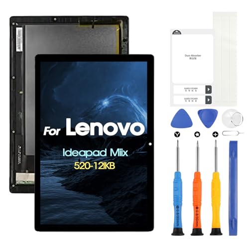 LCD Display für Lenovo Ideapad Miix 520-12IKB 5D10P92363 KD122N05-30NH-B003 81CG Ersatzbildschirm mit Rahmen Touchscreen Digitizer Glas Montage von ARSSLY