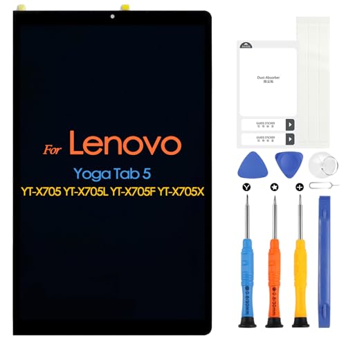 LCD Display für Lenovo Yoga Tab 5, YT-X705L / YT-X705F / YT-X705X Touchscreen Bildschirm für YT-X705 Touchscreen Digitazer Panel Glas Assembly Ersatz mit Reparatur-Set von ARSSLY