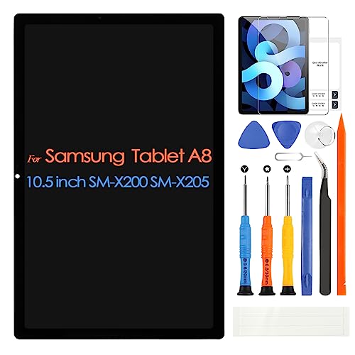 ARSSLY LCD Display für Samsung Galaxy Tab A8 10.5 2021 SM-X200 SM-X205 LCD Bildschirm Digitizer Touchscreen Ersatz Assembly mit Reparaturwerkzeugsatz ARSSLY LCD Display für Samsung Galaxy Tab A8 10.5 2021 SM-X200 SM-X205 LCD Bildschirm Digitizer Touchscreen Ersatz Assembly mit Reparaturwerkzeugsatz von ARSSLY