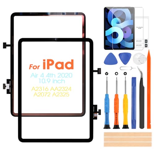 Touchscreen für iPad Air 4 4th Generation 2020 10,9 Zoll A2316 AA2324 A2072 A2325 Digitizer für iPad Air 4 4. Touchscreen Ersatz Touchscreen Front mit Reparatur Kit (nicht LCD) von ARSSLY