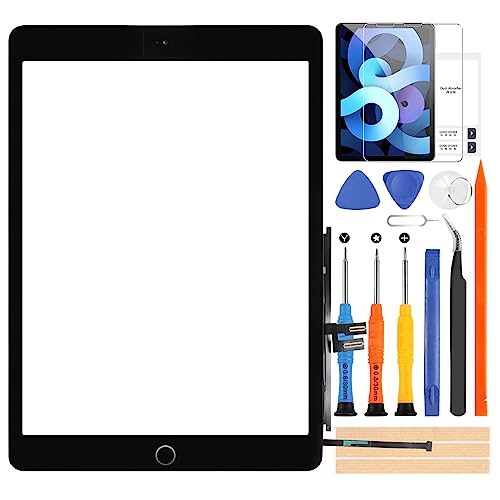 für iPad 9 2021 9th Generation Touchscreen für iPad 9 A2602 Bildschirmwechsel Glas Sensorpanel für iPad 10.2 2021 A2602 A2603 A2604 A2605, mit Home Button (Schwarz) von ARSSLY