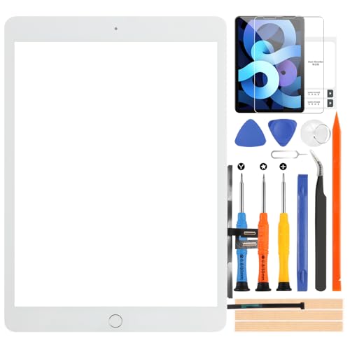 für iPad 9 2021 9th Generation Touchscreen für iPad 9 A2602 Ersatz des Bildschirms Sensorpanel aus Glas für iPad 10.2 2021 A2602 A2603 A2604 A2605, mit Home-Taste (Weiß) von ARSSLY