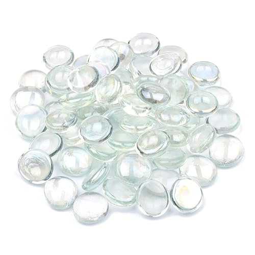 ARSUK 0.955Kg Decorative Round Clear Mixed Size Glass Pebbles/Nuggets.12-20mm von ARSUK
