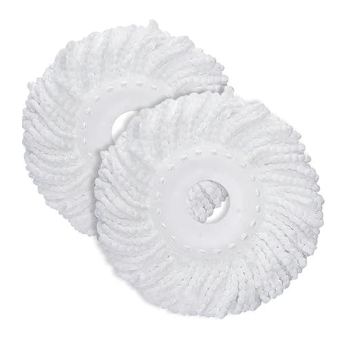 ARSUK 3er-Pack Ersatzköpfe für Spin Mop – 360° rotierende Mikrofaser-Wischmop-Nachfüllungen – Super saugfähig, maschinenwaschbar, universelle Passform für runde Wischmops (2) von ARSUK