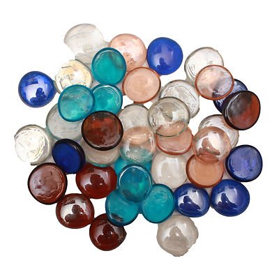 ARSUK Assorted Multi Colour Decorative Glass Pebble Stones Beads Vase Nuggets (70-80pcs) von ARSUK