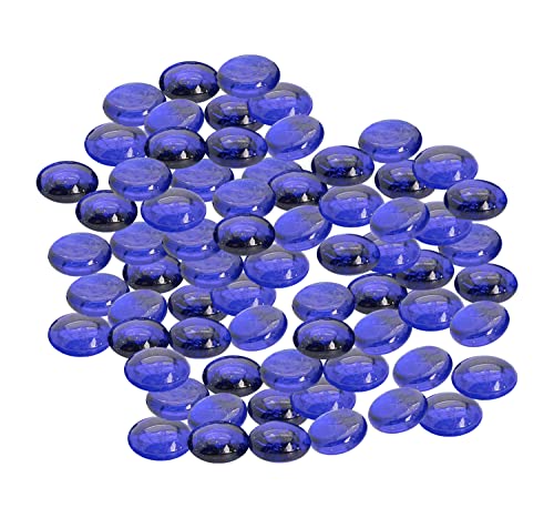 ARSUK Glaskiesel dekorative Steine Perlen Nuggets Edelsteine Mosaikfliesen für Vasen Craft Garden Bowls Aquarium (170-180 blaue Kieselsteine) von ARSUK