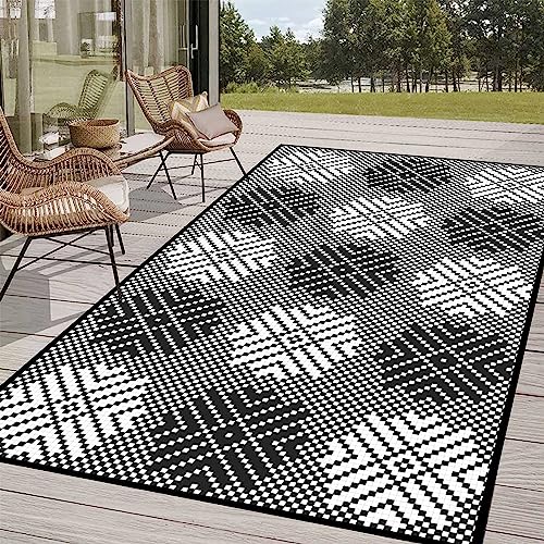 ARSUK Outdoor-Teppich Wetterfest, 180x120cm, Strand-Picknickdecke, Wendbare Bodenmatte für Garten, Terrasse, Campingteppich, Wohnmobil-Veranda, Deck, Balkon von ARSUK