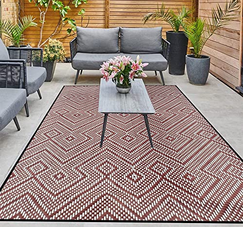 ARSUK Outdoor-Teppich Wetterfest, 180x120cm, Strand-Picknickdecke, Wendbare Bodenmatte für Garten, Terrasse, Campingteppich, Wohnmobil-Veranda, Deck, Balkon von ARSUK