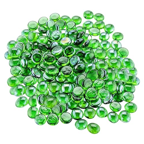 ARSUK Kiesel, gerundete Dekorsteine, für Vasen und Dekoration, Marbles, Glasmurmeln, Wohnaccessoires & Dekoartikel 170-180pcs (0.955kg) (Grün) von ARSUK