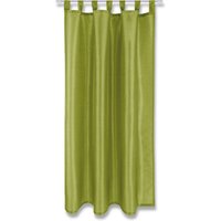 Blickdichte Grüne Gardine Alessia mit Schlaufen in 140x245cm ( BxL ), in vielen Größen und Farben - Grün von ARSVITA