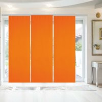Blickdichter Flächenvorhang / Schiebevorhang ( 3er Pack ) mit Technik - 60x245cm ( Breite x Länge ), Fertiggardine Alessia in vielen Farben - Orange von ARSVITA