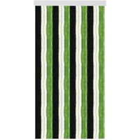 Flauschvorhang 80x185 cm in Unistreifen schwarz - grün - weiß, perfekter Insekten- und Sichtschutz für Ihre Balkon- und Terrassentür, viele Farben von ARSVITA
