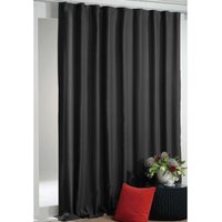 Verdunkelungsgardine mit Kräuselband Shadow 270 x 245 cm ( Breite x Länge ) in Schwarz, Extra Breite Blackout Gardine in vielen Variationen - Schwarz von ARSVITA