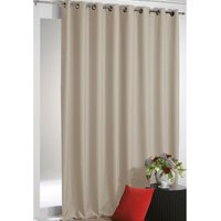 Arsvita - Verdunkelungsgardine mit Ösen Shadow 135 x 175 cm ( Breite x Länge ) in Beige, Blackout Gardine in vielen Variationen - Beige von ARSVITA